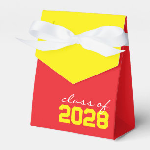 Ballotins Boîtes de faveur de graduation Rouge & Jaune
