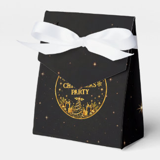 Ballotins Boîtes de Faveur de Noël Santa Or Noir Élégant