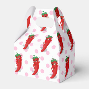 Ballotins Boîtes de faveur de points de polka roses Diva de