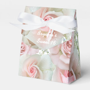 Ballotins Boîtes de faveur de Roses Roses & Baby's Breath de