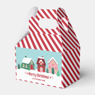 Ballotins Boîtes de Faveur de Village de Noël Laissez-le Nei