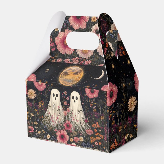Ballotins Boîtes de Faveur Fantômes et Fleurs (Verso)