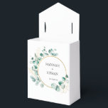 Ballotins Boîtes de Faveur Personnalisées Eucalyptus de Verd<br><div class="desc">Boîtes de Faveur Personnalisées Eucalyptus de Verdure d'Or Élégantes</div>