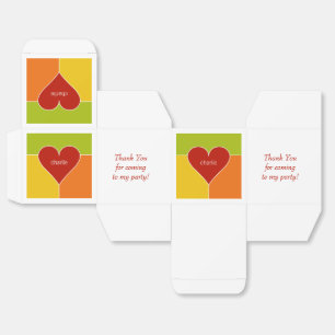 Ballotins Boîtes de faveur personnalisées motif cœur