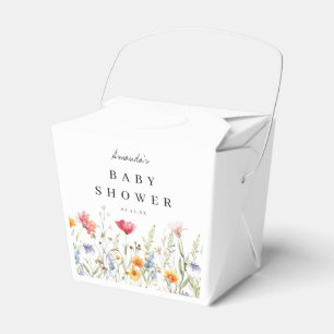 Ballotins Boîtes de faveurs de baby shower aquarelle aux fle