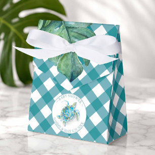 Ballotins Boîtes de faveurs de Baby Shower Tortue de mer tro