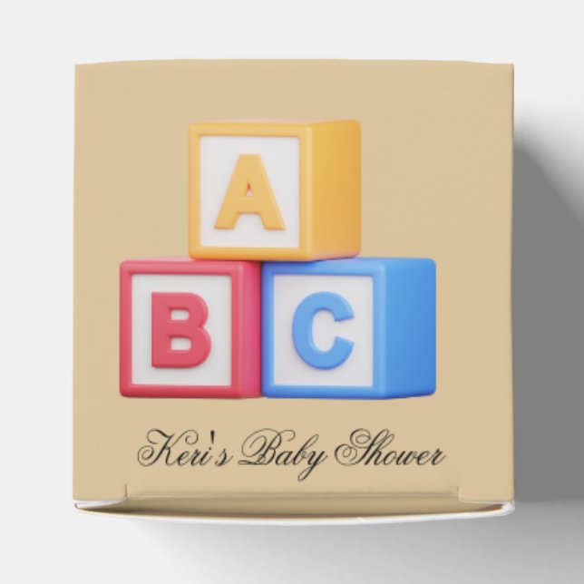 Ballotins Boîtes de faveurs de blocs alphabet A-B-C (Haut)