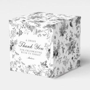 Ballotins Boîtes de faveurs de dessert florales en toile de