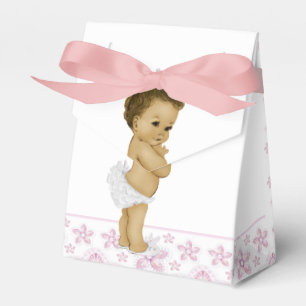 Ballotins Boîtes de faveurs de douche pour bébé fille afro-a