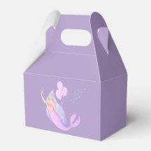 Boîtes de faveurs de fête d'anniversaire sirène |