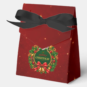 Ballotins Boîtes de faveurs de fête de Noël joyeux modifiabl