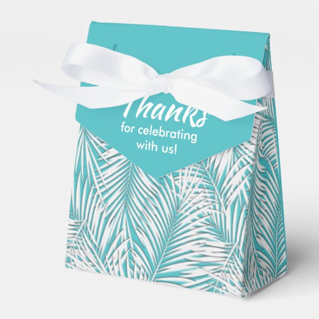 Ballotins Boîtes de Faveurs de Fête de Style Turquoise avec  (Verso)
