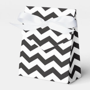 Ballotins Boîtes de faveurs de fête modernes à chevron noir 