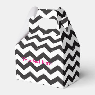 Ballotins Boîtes de faveurs de fête modernes Chevron noir et