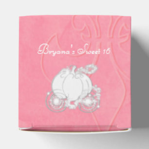 Ballotins Boîtes de Faveurs de Fête Rose Cendrillon Carrosse