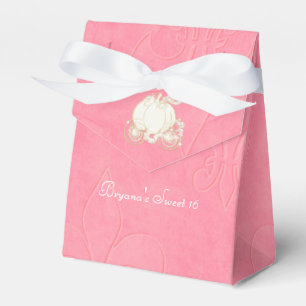 Ballotins Boîtes de faveurs de fête roses Cendrillon Carross