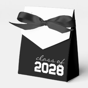 Ballotins Boîtes de faveurs de graduation Noir & Blanc