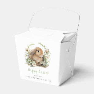 Ballotins Boîtes de faveurs de lapin de Pâques florales