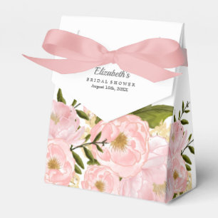Ballotins Boîtes de Faveurs de Mariage Fleurs Roses Blush
