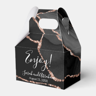 Ballotins Boîtes de Faveurs de Mariage Rose Gold Pailleté Ag