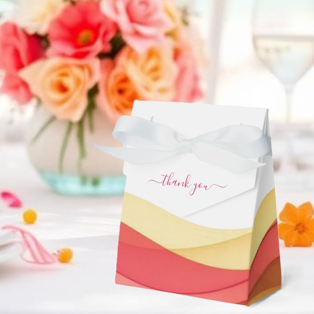 Ballotins Boîtes de faveurs de mariage Vagues de couleurs de (Sunset Color Waves Wedding Favor Boxes )
