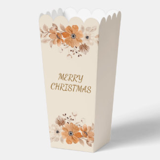 Ballotins Boîtes de faveurs de Noël florales Bohème rustique