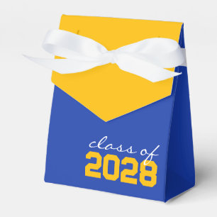 Ballotins Boîtes de faveurs de remise de diplôme Bleu et Jau
