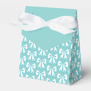 Ballotins Boîtes de faveurs Elegant Aqua Bow