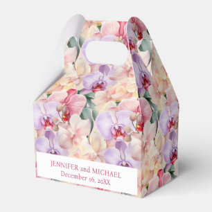Ballotins Boîtes de Faveurs en Aquarelle aux Orchidées Paste