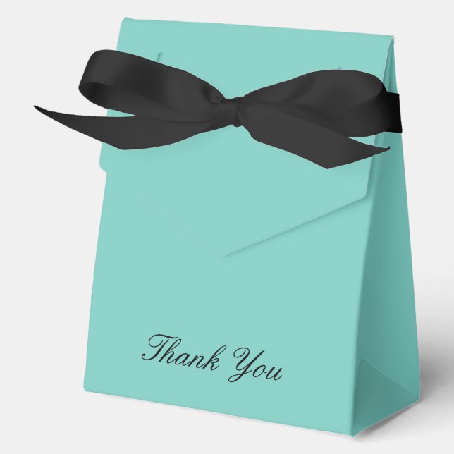 Ballotins Boîtes de Faveurs Turquoise Élégantes (Recto)