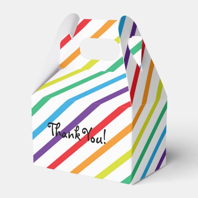 Ballotins Boîtes de Fête d'Anniversaire Amusantes à Rayures  (Verso)