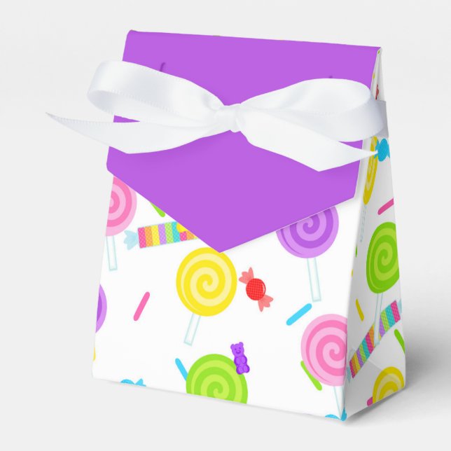 Ballotins Boîtes de friandises de bonbons violets (Verso)