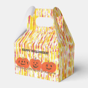Ballotins Boîtes de friandises d'Halloween Citrouilles Abstr