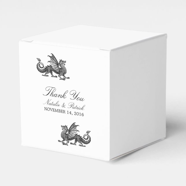 Ballotins Boîtes de mariage pour dragon d'argent (Verso)