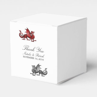 Ballotins Boîtes de mariage pour dragon d'argent rouge