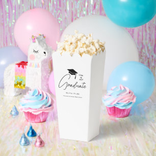 Ballotins Boîtes de pop-corn blanc personnalisées avec écrit