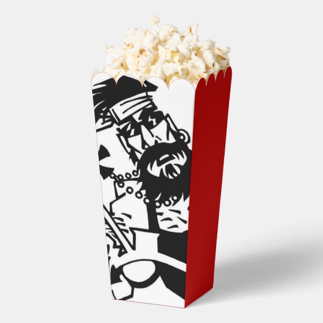 Ballotins Boîtes de pop-corn noir blanc (Sauté)