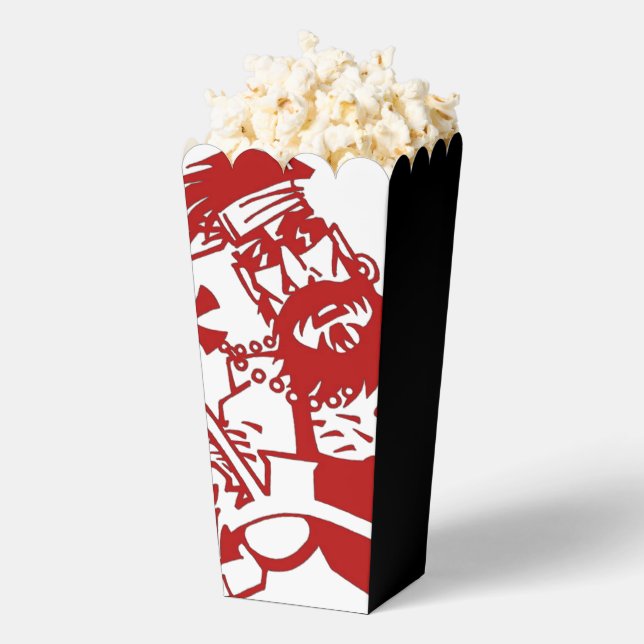 Ballotins Boîtes de pop-corn rouge blanc (Sauté)