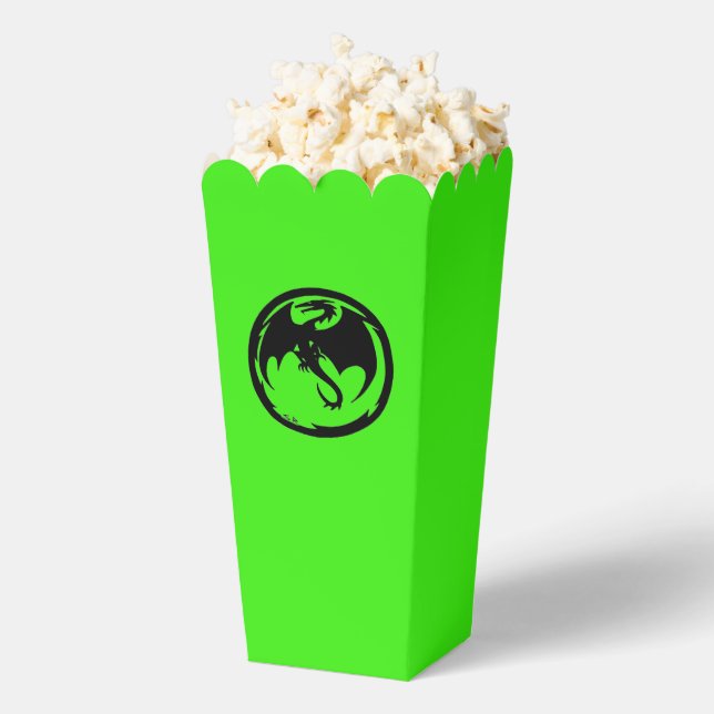 Ballotins Boîtes de pop-corn vert Black Dragon (Sauté)