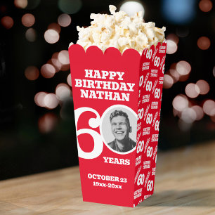 Ballotins boîtes de popcorn personnalisées rouge et blanc po