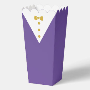 Ballotins Boîtes de Popcorn Smoking avec Noeud Papillon Noir