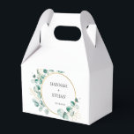 Ballotins Boîtes personnalisées élégantes avec verdure d'euc<br><div class="desc">BoĂ®tes Ă©lĂ©gantes personnalisĂ©es avec verdure d'eucalyptus en or pour cadeaux</div>