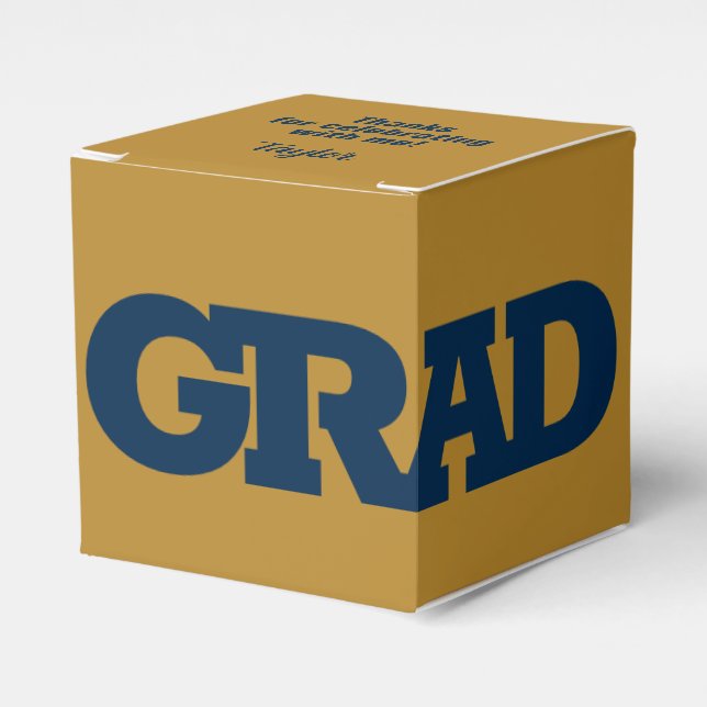 Ballotins Bold GRAD Marine et Gold Graduation Party (Verso)