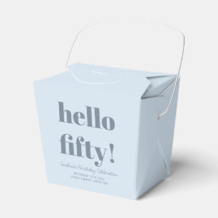 Ballotins Bold Soft Blue Moderne Anniversaire 50 Ans Personn