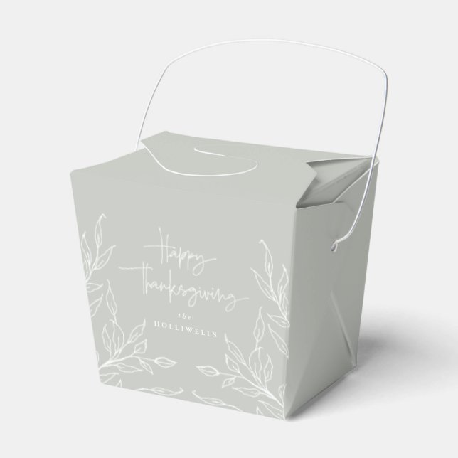 Ballotins Bon thanksgiving Motif Sage Green Leaf (Verso)