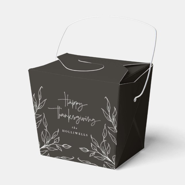 Ballotins Bon thanksgiving Motif Soft Black Leaf (Verso)