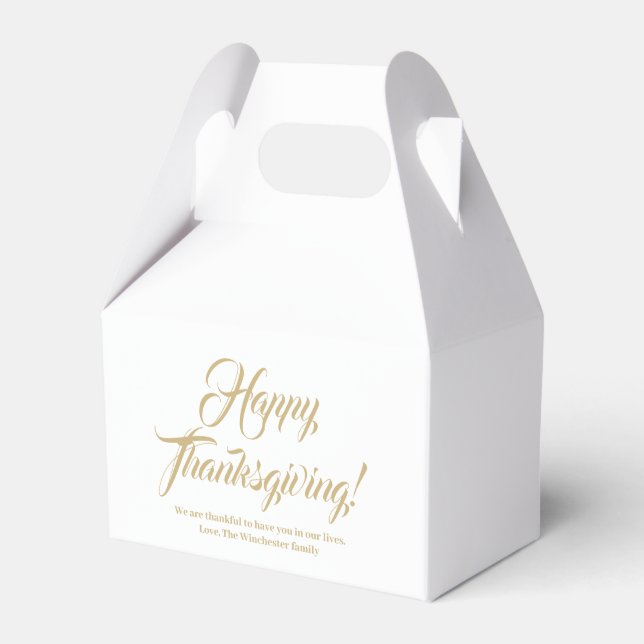 Ballotins Bon thanksgiving or blanc script personnalisé text (Verso)