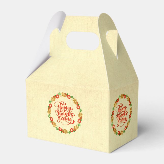 Ballotins Bon thanksgiving Red Gold Wreath (Verso)