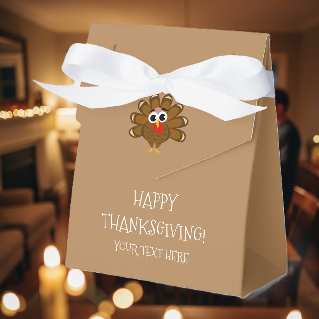 Ballotins Bon thanksgiving sur mesure Dîner soirée Turquie (Thanksgiving favor box)