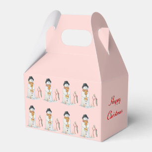 Ballotins bonhomme de neige avec semelle rayée noël